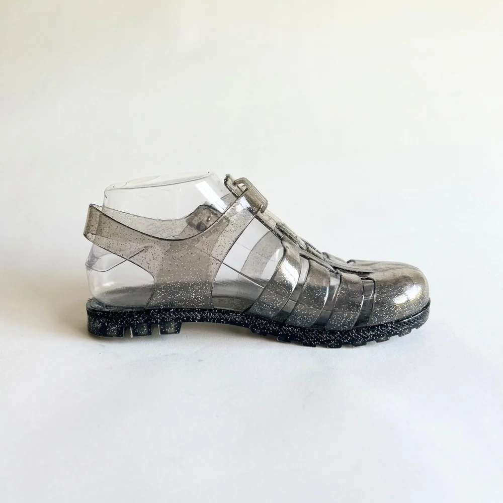 Unbranded Transparent Silver Jelly Ankle Strap Sandals size 6 - Picture 3 of 14